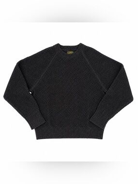 Vintage Evergreen Quality Knitters 100% Wool Chunky Sweater Mens M Charcoal